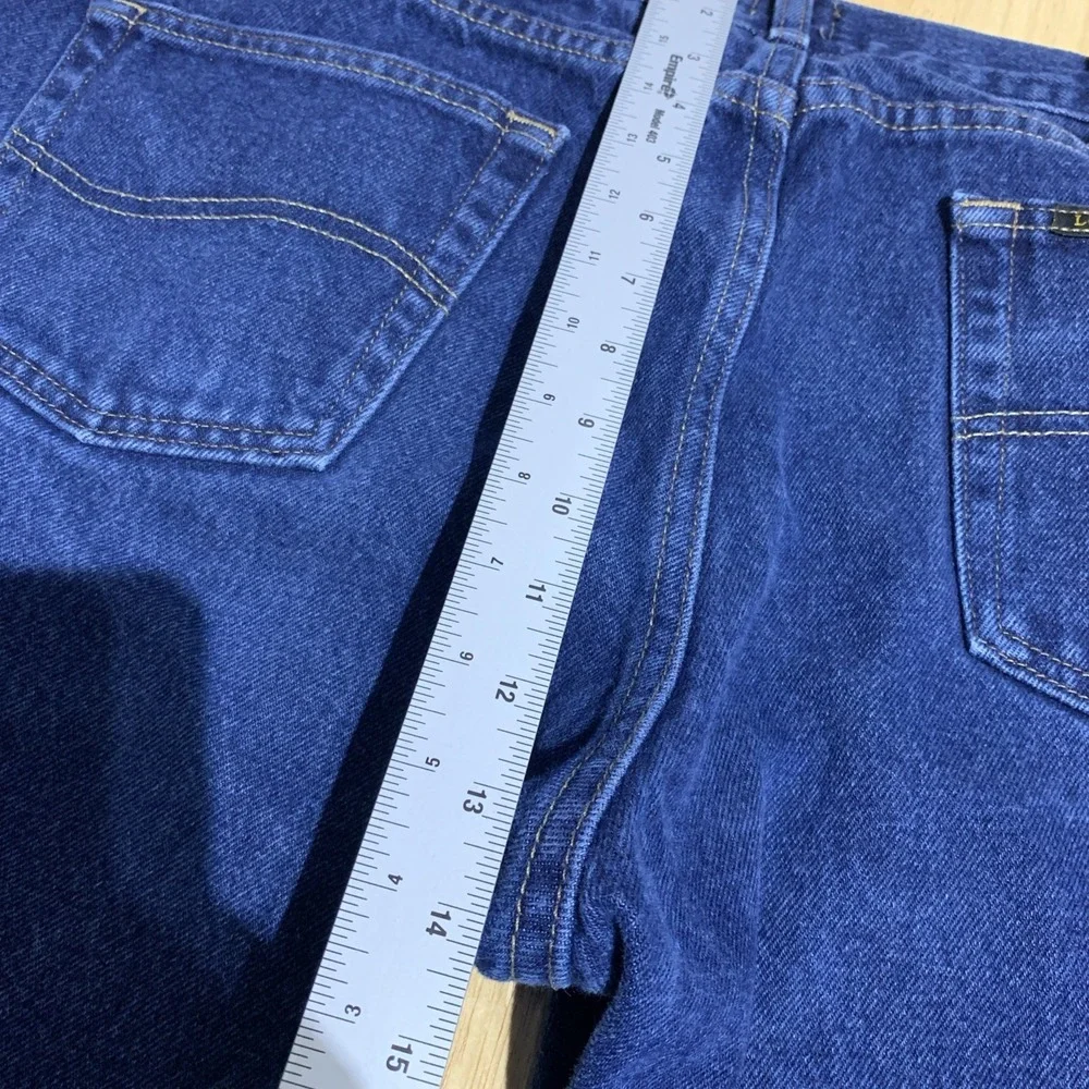 Lee Men's Size 42x30 Blue Regular Fit Straight Dark Wash Denim‎ Jeans